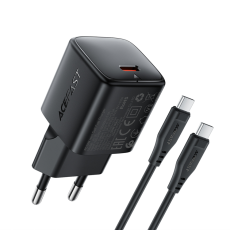 Acefast - Acefast V&auml;ggladdare USB-C 30W med USB-C till USB-C Kabel 1.2m - Svart