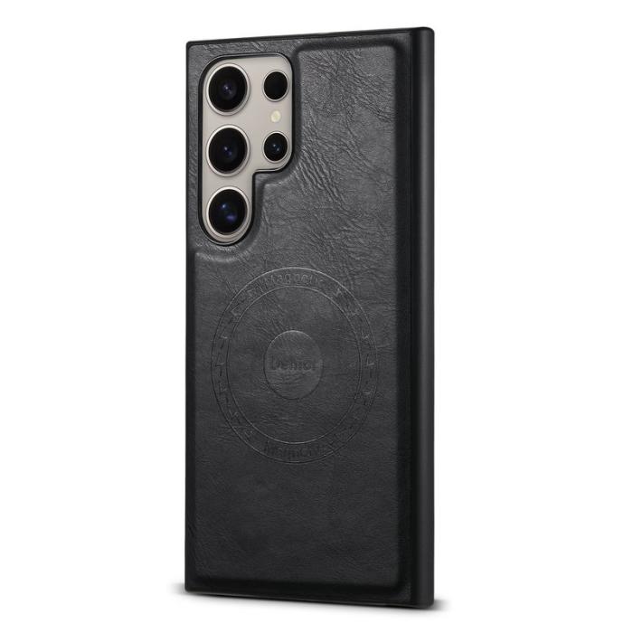 DENIOR - DENIOR Mobilskal till Samsung Galaxy S24 Ultra Äkta Läder Svart