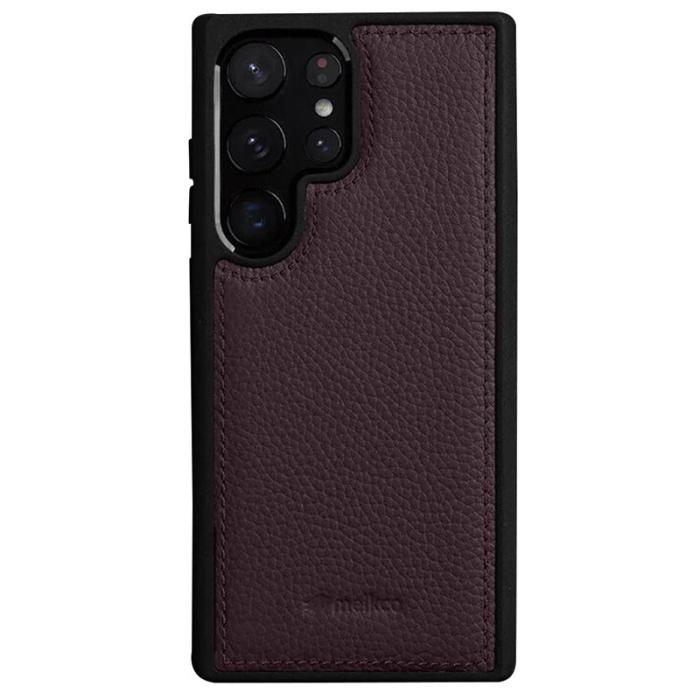 Melkco - MELKCO Mobilskal till Samsung Galaxy S23 Ultra Äkta Läder Hård PC Lila