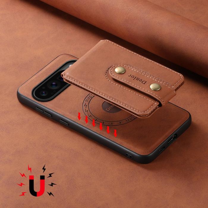 DENIOR - DENIOR D14 Google Pixel 9 Pro Magnetfodral 2 i 1 PC+TPU - Brun