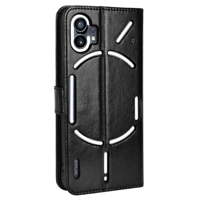 A-One Brand - Nothing Phone 1 Plånboksfodral Crazy Horse - Svart