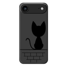 A-One Brand - iPhone Air Mobilskal Black Cat on the Wall - Svart