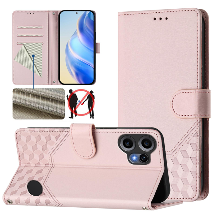 A-One Brand - Nothing CMF Phone 2 Pro Plånboksfodral Imprinted Honeycomb RFID