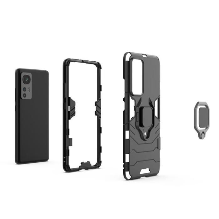 OEM - Ringhållare Kickstand Skal Xiaomi 12/12X - Svart