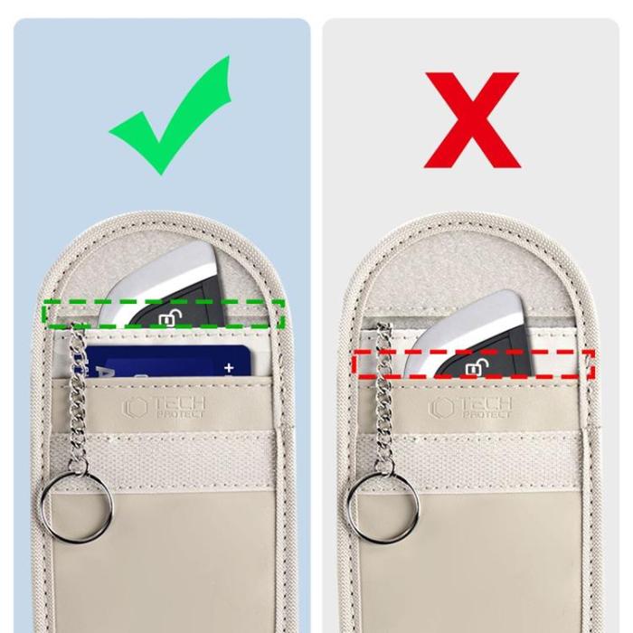 Tech-Protect - Tech-Protect Nyckellös RFID Signal Blocker Faraday Skal - Caffe Latte