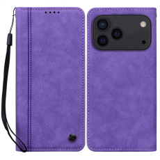 A-One Brand - iPhone 17 Pro Plånboksfodral med Rem Lines Pattern - Lila