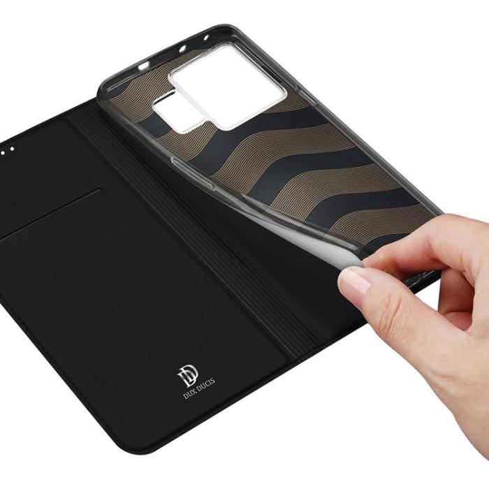Dux Ducis - Dux Ducis Realme GT3/GT Neo 5 Plånboksfodral Skin Pro - Svart