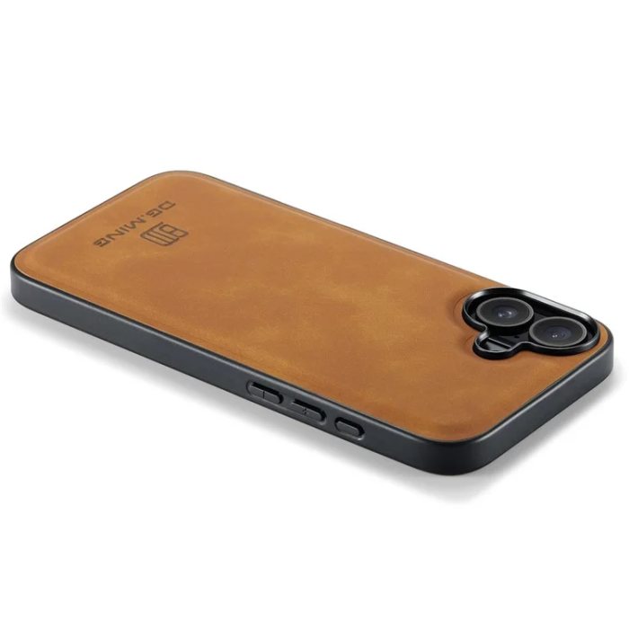 DG.MING - DG.MING iPhone 16 Mobilskal Hybrid Läder - Brun