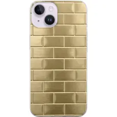 Gustaf - Mobilskal till Apple iPhone 15 med Gyllene Murstenar
