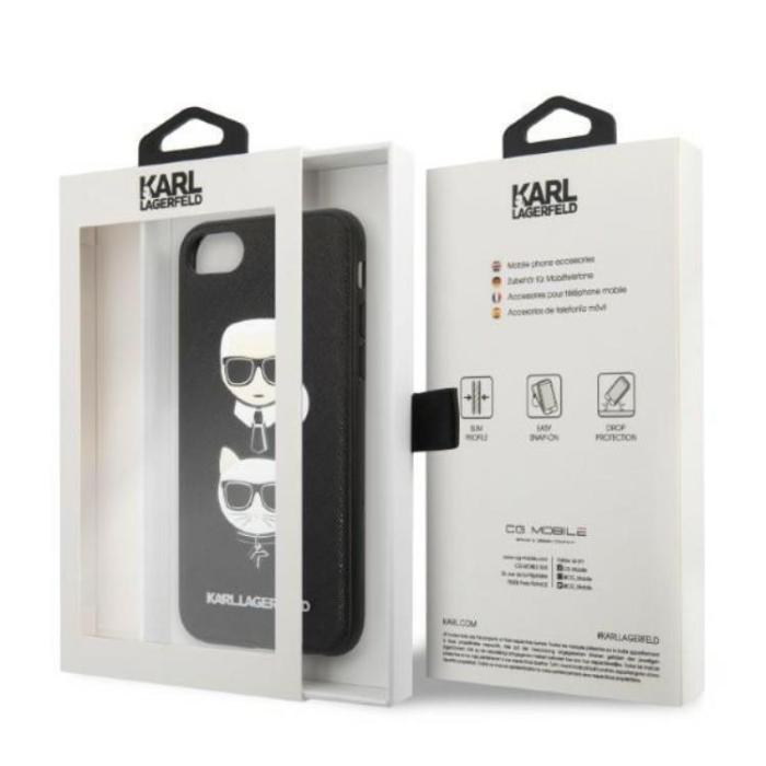 KARL LAGERFELD - Karl Lagerfeld iPhone 7/8 Plus Skal Saffiano Ikonik Karl & Choupette Head