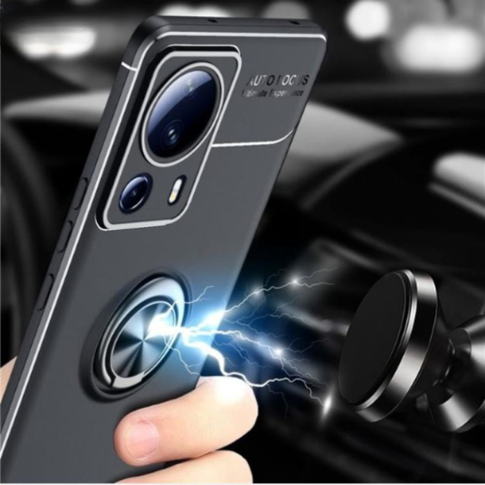 A-One Brand - Xiaomi 13 Lite Mobilskal Ringhållare TPU Kickstand - Brun