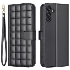BINFEN COLOR - BINFEN Samsung Galaxy A35 5G Fodral &Auml;kta L&auml;der - Svart