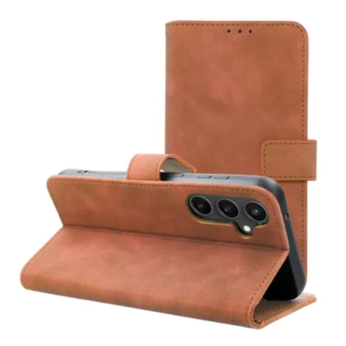 OEM - Galaxy S23 FE Plånboksfodral Tender - Brun