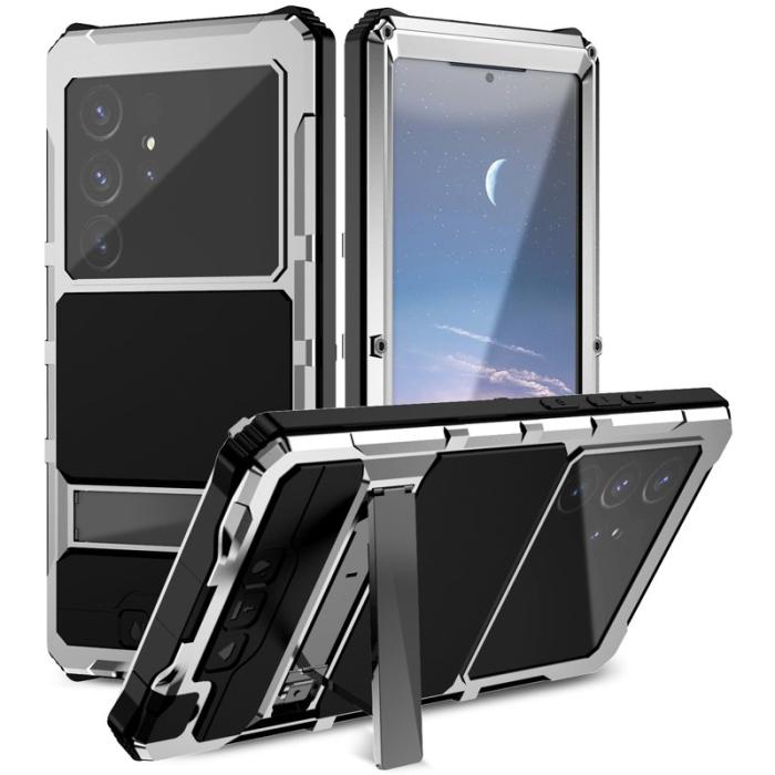 R-JUST - R-JUST Mobilskal till Galaxy S24 Ultra Shockproof Silver