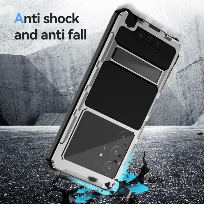 R-JUST - R-JUST Mobilskal till Galaxy S24 Ultra Shockproof Silver