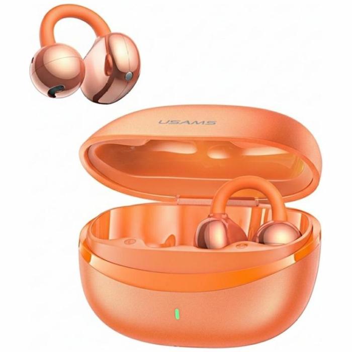 USAMS - USAMS TWS In-Ear Hörlurar Bluetooth 6.0 Echo Clip-on R03 - Orange