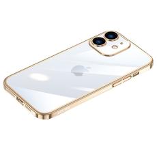 SULADA - SULADA JINGJIA Mobilskal till iPhone 12 H&aring;rd PC Electroplating Guld