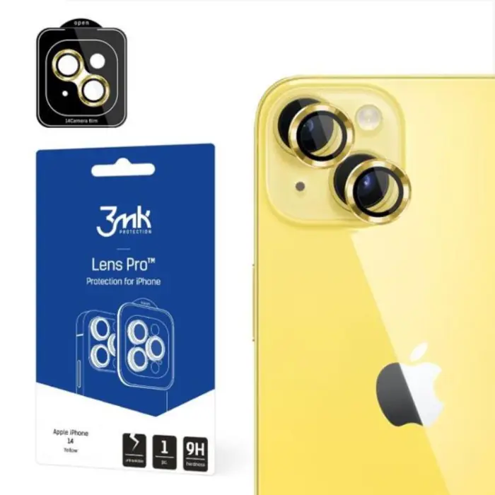 3MK - 3MK iPhone 14 Plus HybridGlass Kameralinskydd - Gul