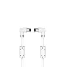 Hama - HAMA Antennkabel Vinklad 90dB Vit 1.5m