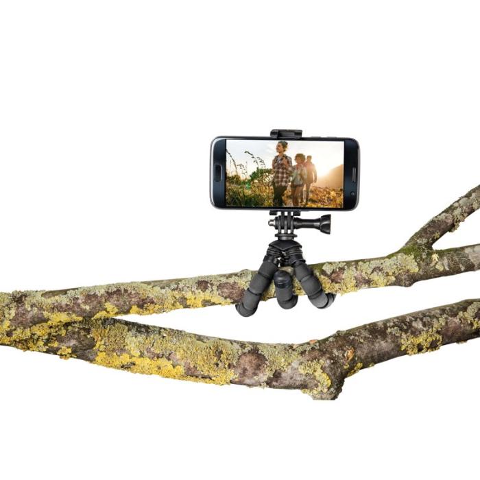 Hama - HAMA Bordsstativ Flex Smartphone & GoPro 14cm Svart