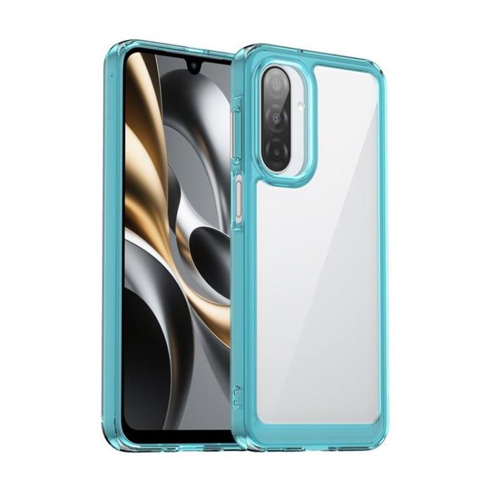 WANLONFENG - WANLONFENG Galaxy A17 5G Mobilskal Med Härdat glas - Transparent Blå