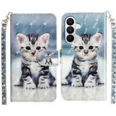 OEM - Pl&aring;nboksfodral f&ouml;r Samsung Galaxy S26 3D-m&ouml;nster Konstl&auml;der - Katt
