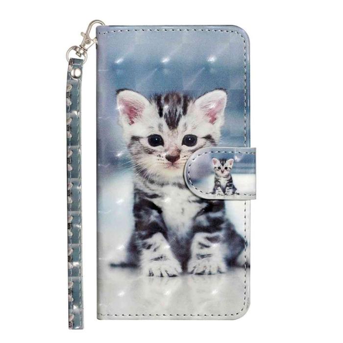 OEM - Plånboksfodral för Samsung Galaxy S26 3D-mönster Konstläder - Katt