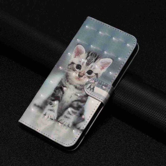 OEM - Plånboksfodral för Samsung Galaxy S26 3D-mönster Konstläder - Katt