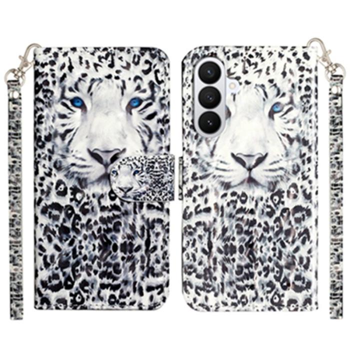 OEM - Plånboksfodral för Samsung Galaxy S26 3D-mönster Konstläder - Leopard