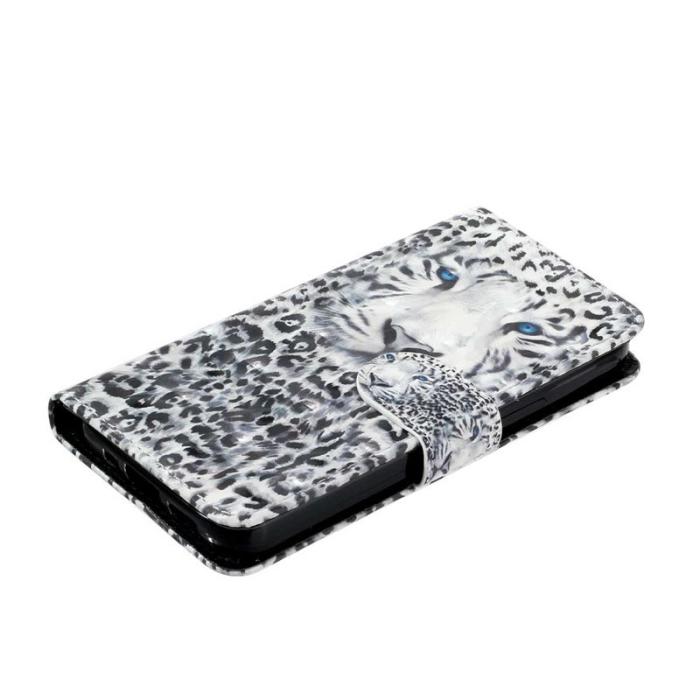 OEM - Plånboksfodral för Samsung Galaxy S26 3D-mönster Konstläder - Leopard