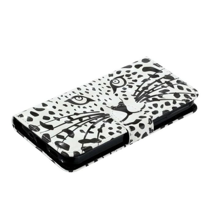 OEM - Plånboksfodral för Samsung Galaxy S26 3D-mönster Konstläder - Leopardhuvud