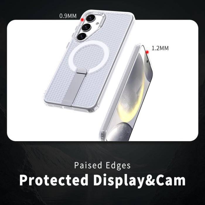 OEM - Mobilskal för Samsung Galaxy S26 Plus Magnetiskt Kickstand TPU PC - Transparent