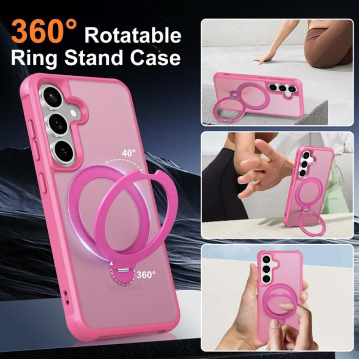 OEM - Mobilskal för Samsung Galaxy S26 Plus Magnetiskt Kickstand TPU - Rosa