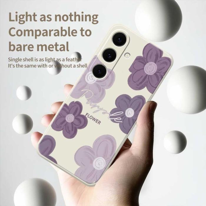 OEM - Mobilskal för Samsung Galaxy S26 Plus TPU - Lila blommönster - Lila