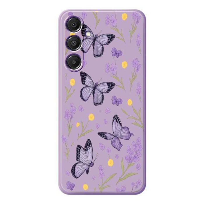 OEM - Mobilskal för Samsung Galaxy S26 Plus TPU - Lila fjärilar - Lila