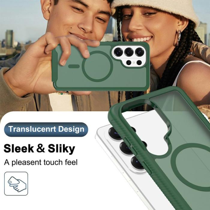 OEM - Mobilskal för Samsung Galaxy S26 Ultra Magnetiskt 2 i 1 PC + TPU - Grön