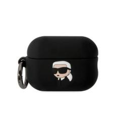 KARL LAGERFELD - Karl Lagerfeld AirPods Pro 2 Skal Silicone Karl Head 3D - Svart