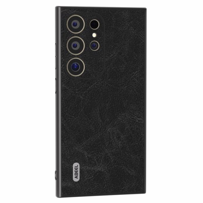 ABEEL - ABEEL Mobilskal till Samsung Galaxy S24 Ultra PU+PC+TPU Litchi Svart
