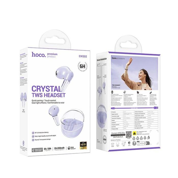 Hoco - Hoco TWS In-Ear Hörlurar Trådlösa Bluetooth EW202 - Lila