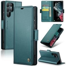 Caseme - CASEME Pl&aring;nboksfodral Konstl&auml;der f&ouml;r Samsung Galaxy S22 Ultra 5G - Gr&ouml;n