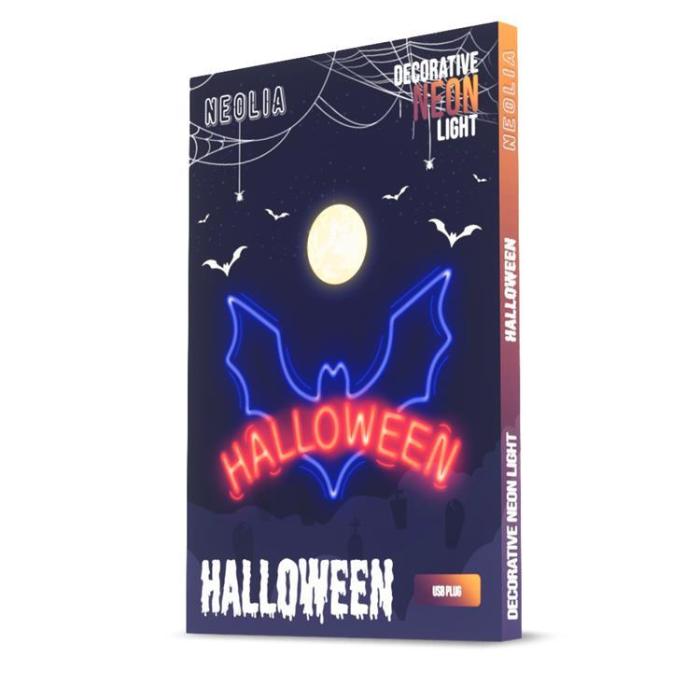 Neolia - Neolia LED Neon PLEXI HALLOWEEN NNE17 - Blå/Röd