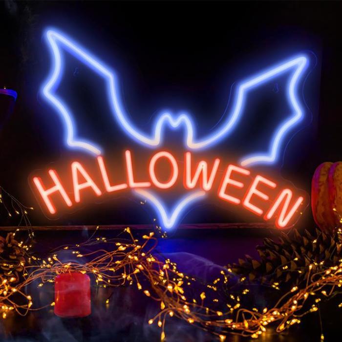 Neolia - Neolia LED Neon PLEXI HALLOWEEN NNE17 - Blå/Röd