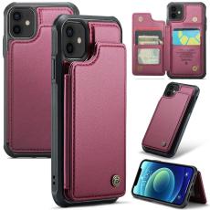 Caseme - CASEME C22 Fodral f&ouml;r iPhone 12/12 Pro Konstl&auml;der R&ouml;d med RFID