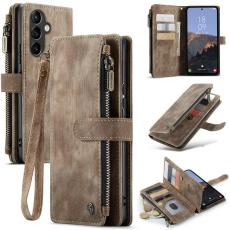 Caseme - CASEME Konstl&auml;der Pl&aring;nboksfodral f&ouml;r Samsung Galaxy A54 5G - Brun