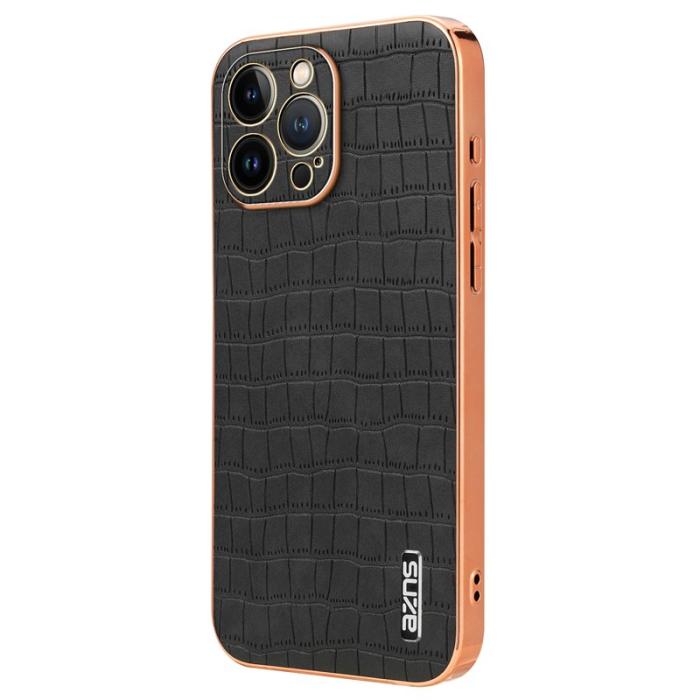 AZNS - AZNS iPhone 13 Pro Fodral KonstLäder - Krokodiltextur - Svart