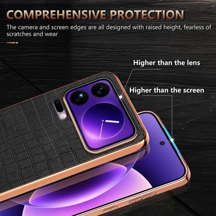 AZNS - AZNS Xiaomi 17 Pro Max Fodral - Elektropläterad KonstLäder - Vit