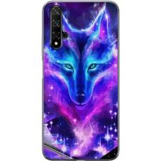 iSecrets - Genomskinligt Skal kompatibel med Huawei nova 5T med Neon Varg