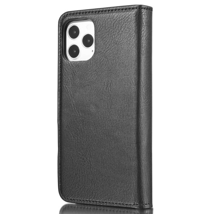 DG.MING - DG.MING iPhone 13 Pro Plånboksfodral Drop-resistant Äkta läder Svart