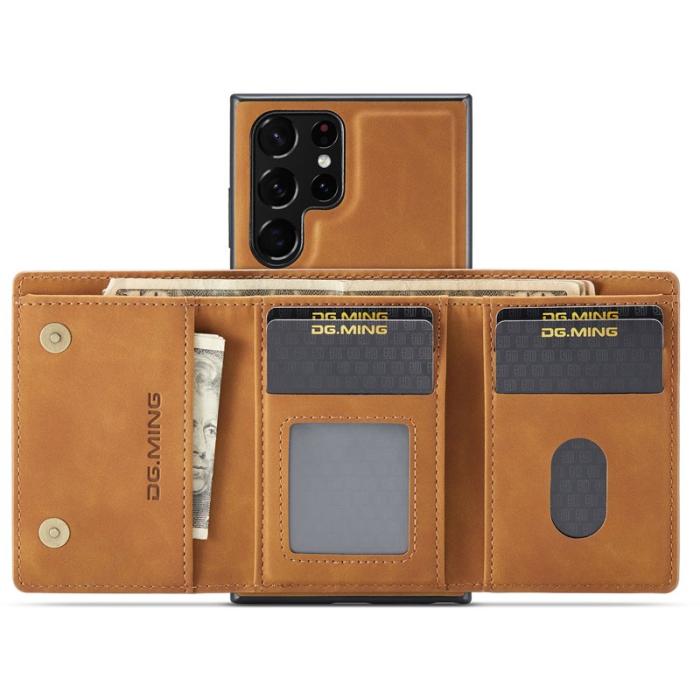 DG.MING - DG.MING M1 Series Mobilskal till Samsung Galaxy S25 Ultra Kickstand Brun