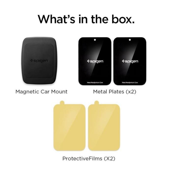 Spigen - Spigen Magnetisk Bilhållare Luftventil H12 - Svart
